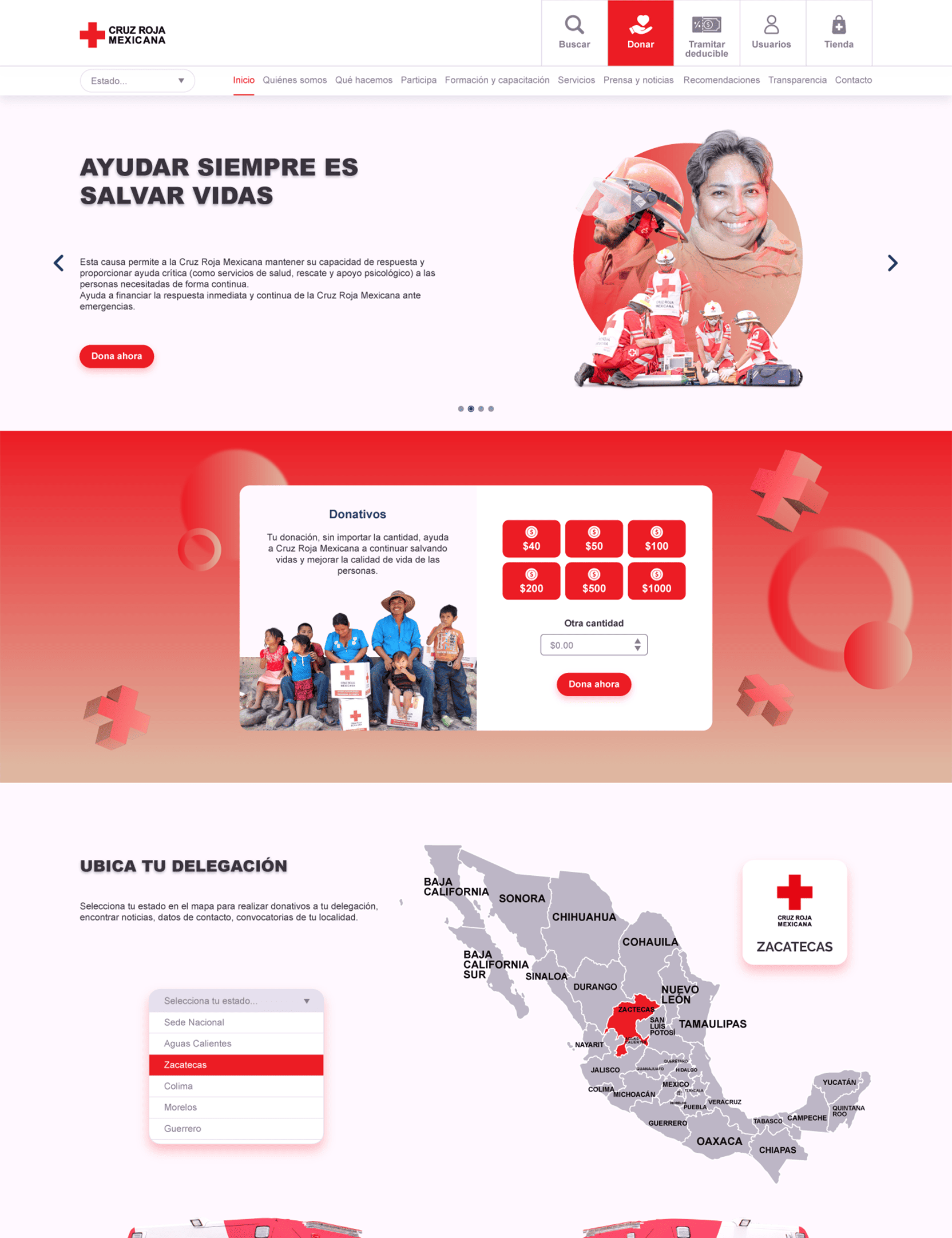 Sitio-Web-Cruz-Roja-Mexicana Diseño Web del Museo Nacional de la Cruz Roja Mexicana